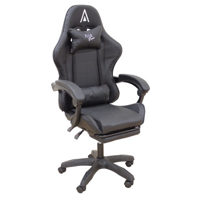 A9950 ΜΑΥΡΟ PVC ΠΟΛΥΘΡΟΝΑ GAMING/ΜΕ ΥΠΟΠΟΔΙΟ 61Χ62Χ45-118/54-127εκ.